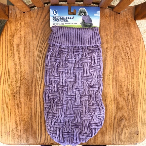🌈 6/$60, NWT, Dog Sweater, Purple, Large - Picture 2 of 4